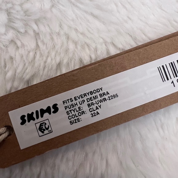 SKIMS Women's Fits Everybody Push Up Demi Bra Clay BR-UWR-2295 Size 32A NWT - Picture 7 of 9